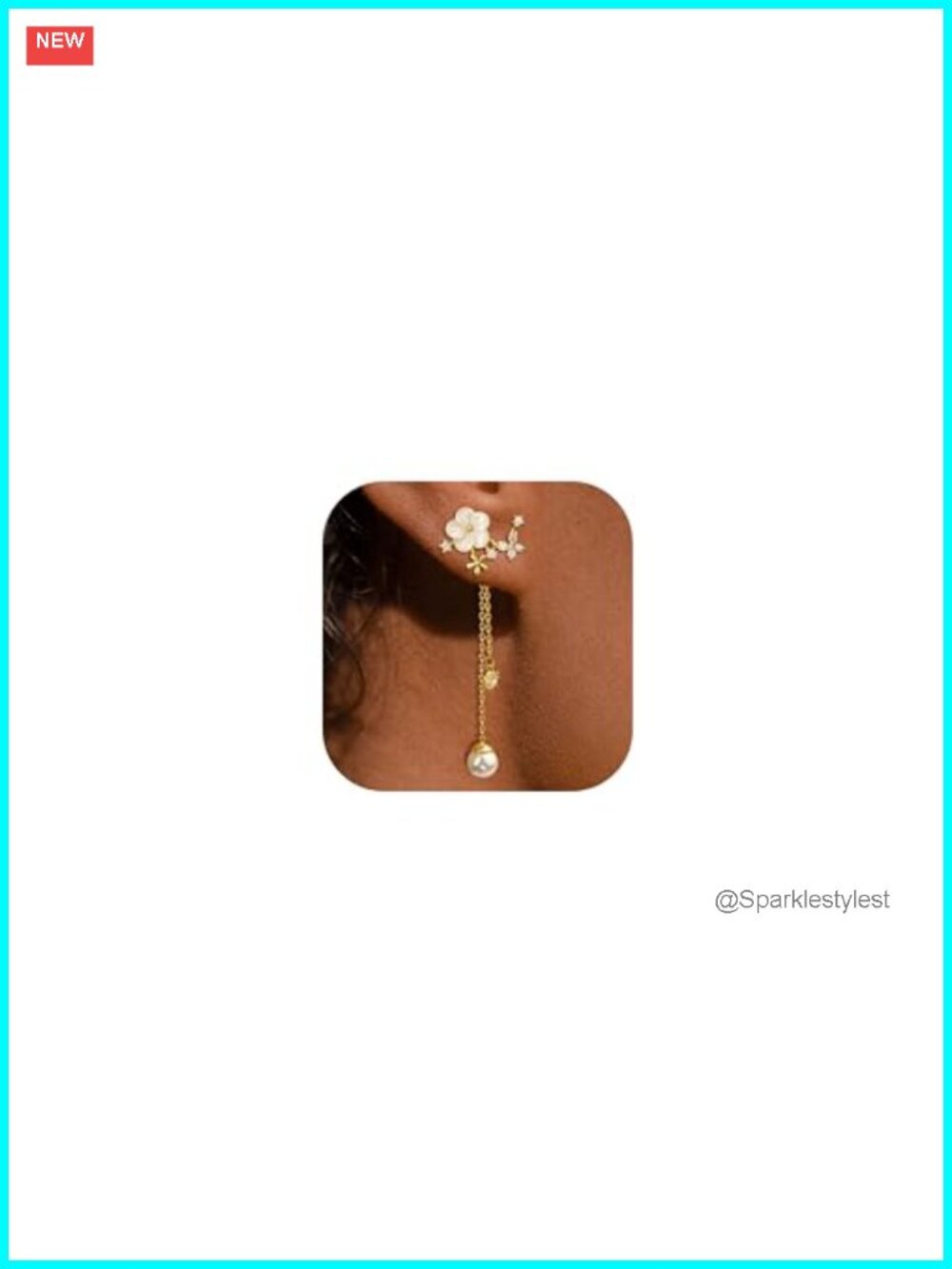 Gold Plated Pearl Drop Dangle Earrings Wedding Jewelry